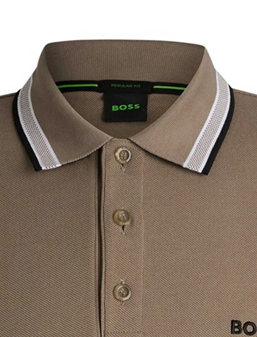 BOSS Green poloshirt bruin