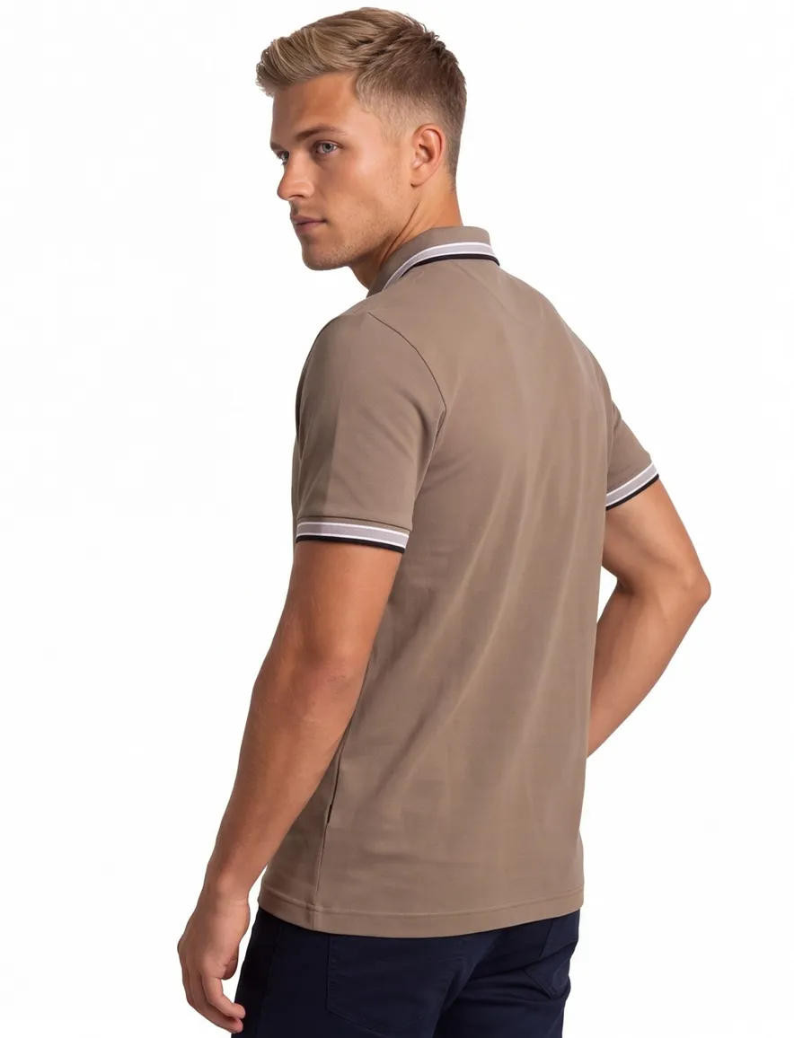 BOSS Green poloshirt bruin