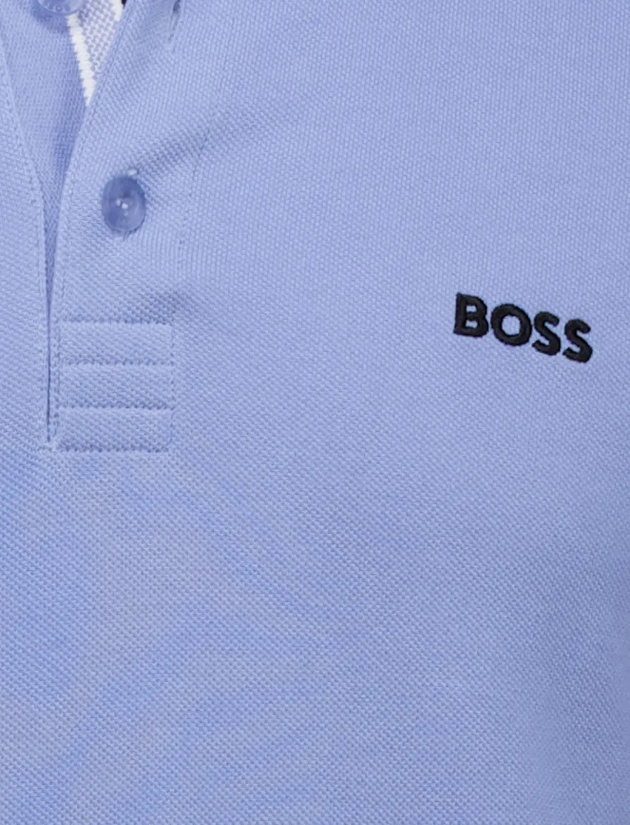 Boss Green Paddy normale fit blauw effen katoen