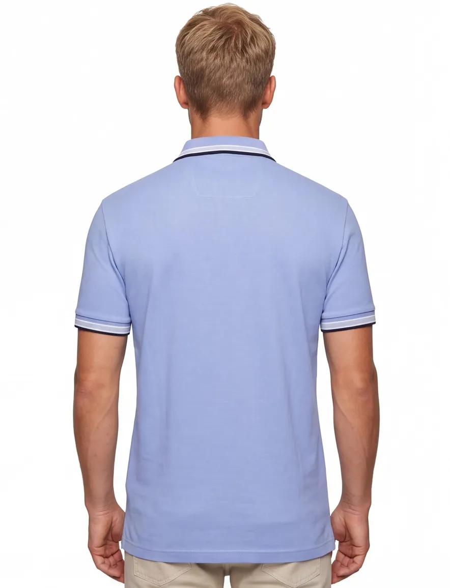 Boss Green Paddy normale fit blauw effen katoen