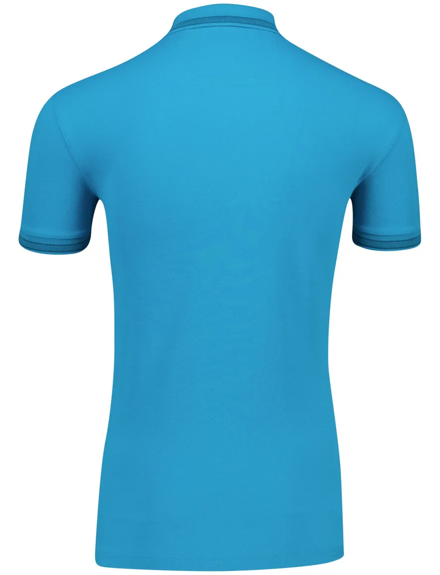 Boss Green polo blauw effen