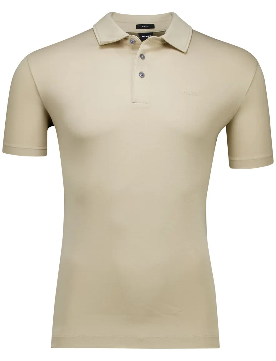 Boss Black Palosh polo beige jersey slim fit