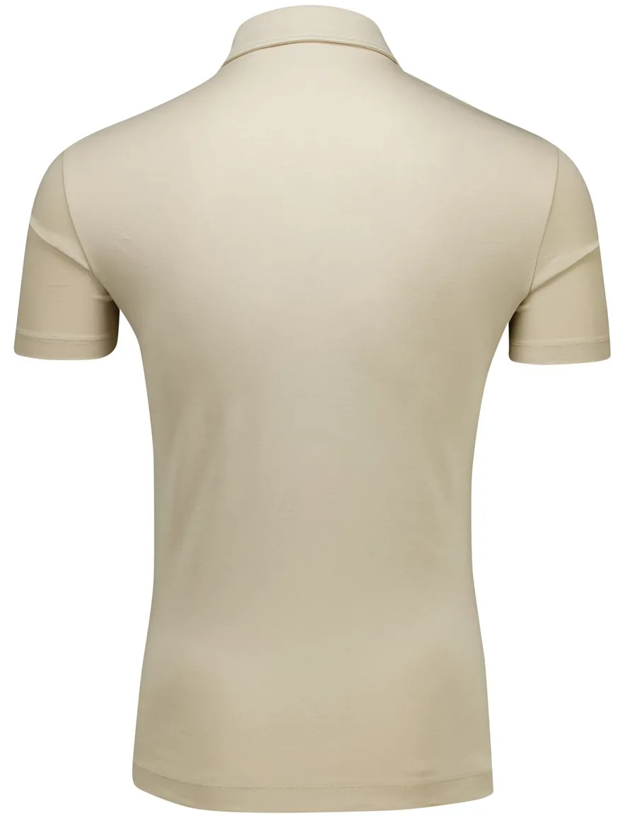 Boss Black Palosh polo beige jersey slim fit