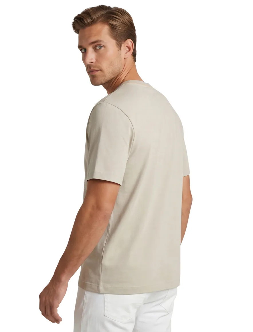 Boss Orange TChup effen beige normale fit katoen