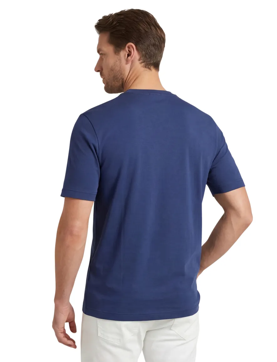Boss Orange T-shirt Tap blauw ronde hals