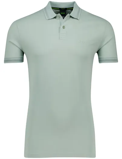 Hugo Boss Boss Green polo groen stretch korte mouw