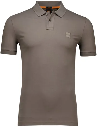 Hugo Boss Boss Orange Passenger polo bruin korte mouw
