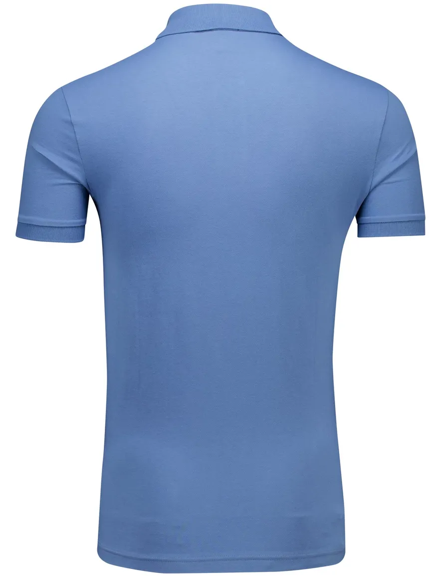 Boss Orange polo Passenger middenblauw slim fit