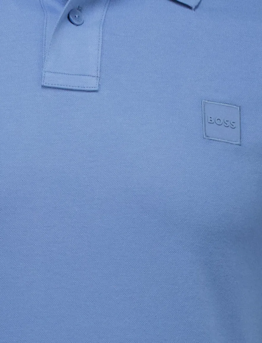 Boss Orange polo Passenger middenblauw slim fit