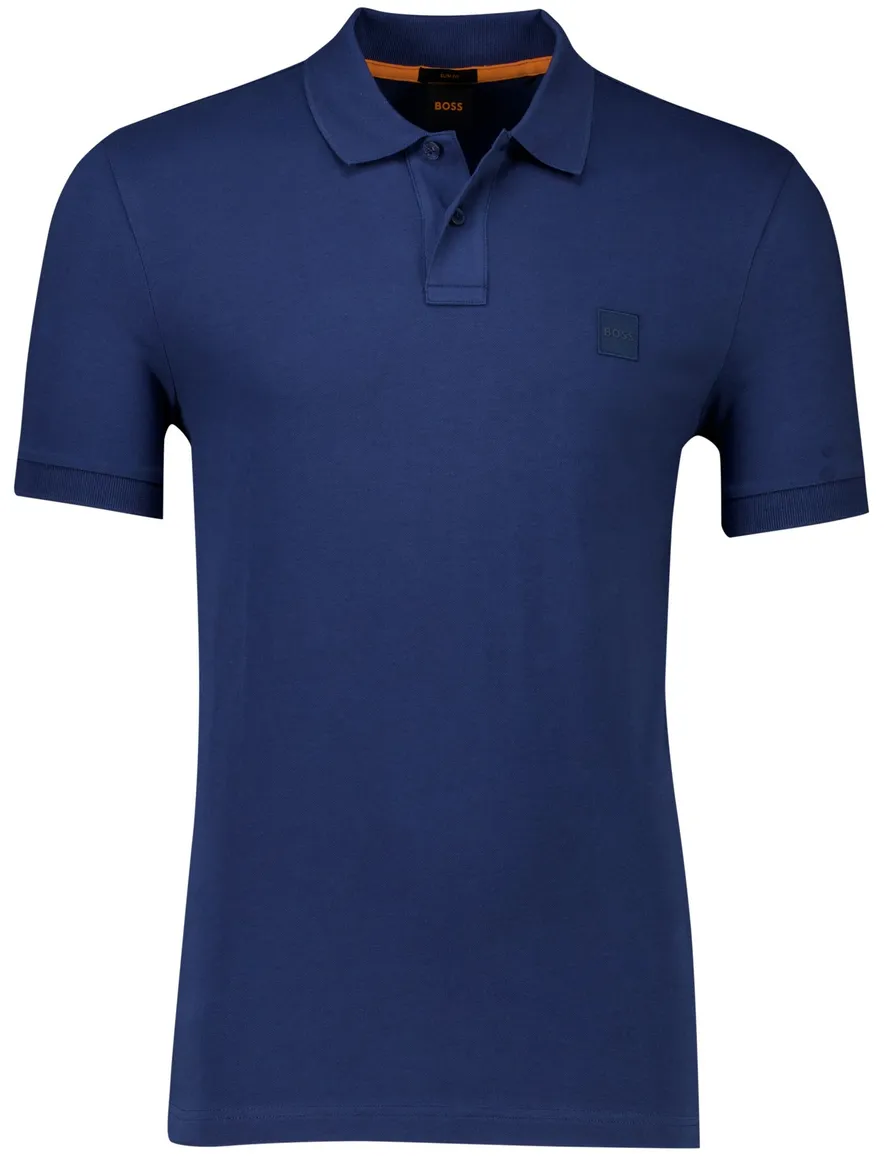 Hugo Boss Orange Bonneterie KM Open Blue effen