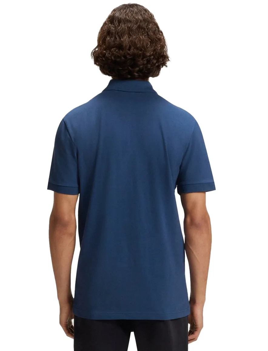 Hugo Boss Orange Bonneterie KM Open Blue effen