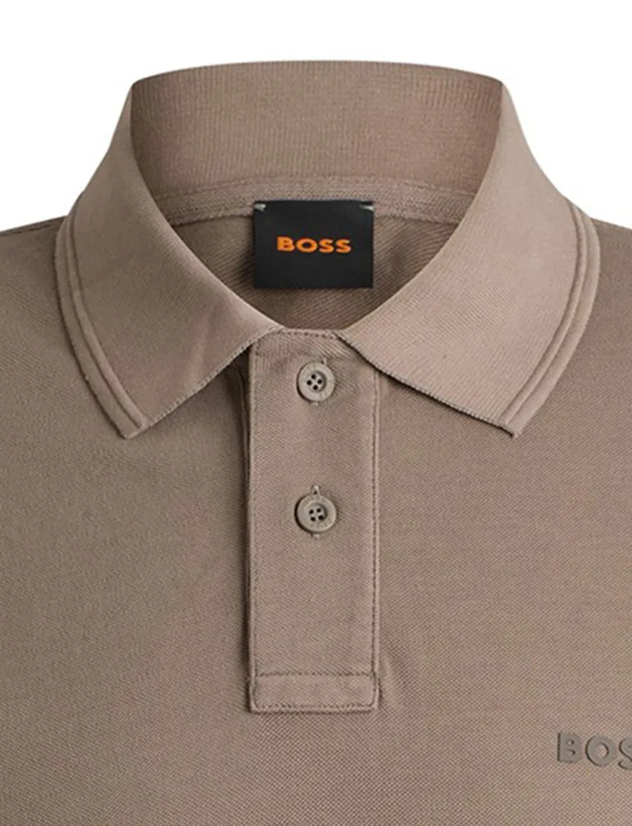 BOSS Orange poloshirt bruin Prime