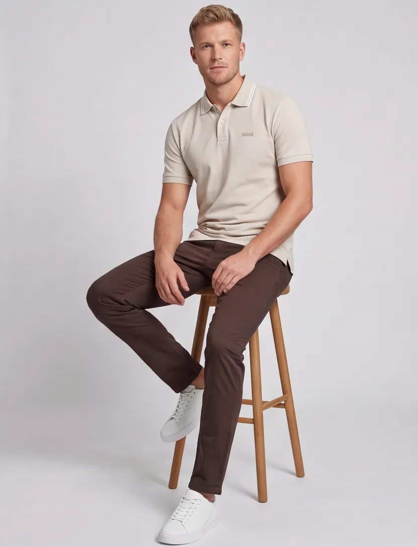 Hugo Boss Orange PeoxfordNew polo creme pique effen