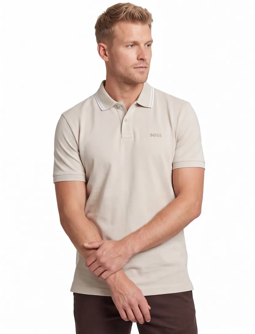 Hugo Boss Orange PeoxfordNew polo creme pique effen