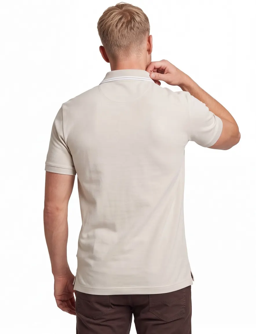 Hugo Boss Orange PeoxfordNew polo creme pique korte mouw