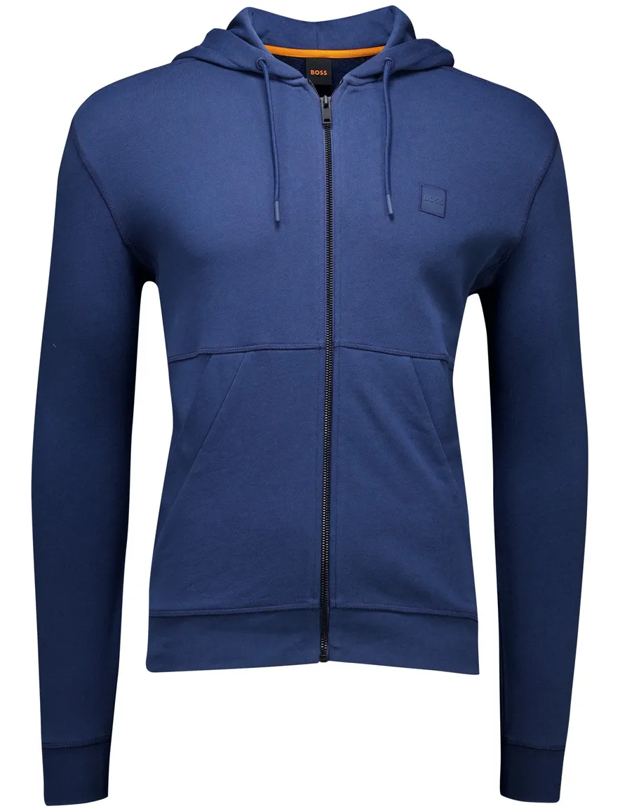 Hugo Boss Orange Zetalky vest blauw met capuchon