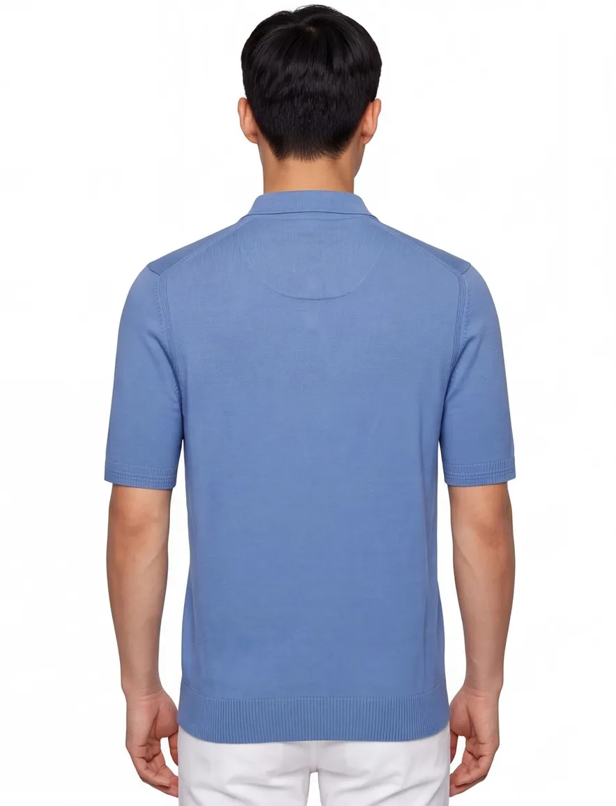 Hugo Boss Orange polo blauw 2-knoops