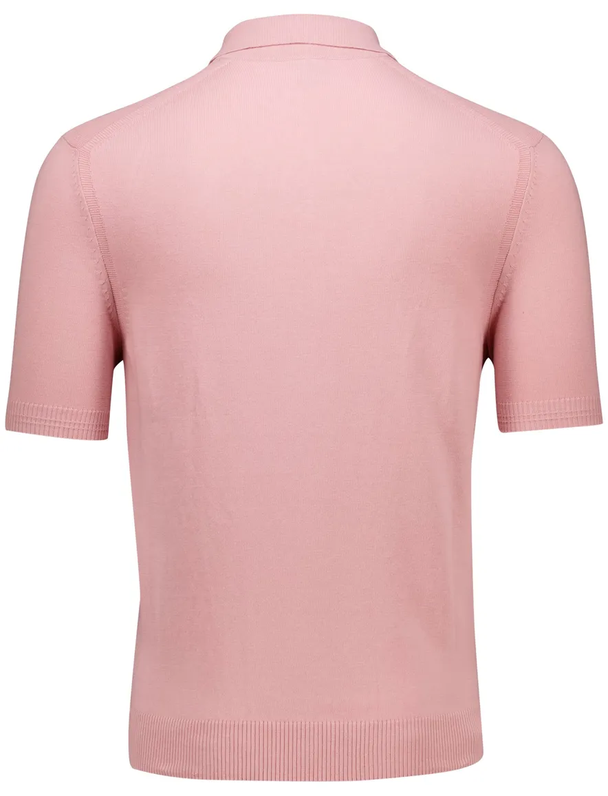 Hugo Boss Orange polo roze met boord