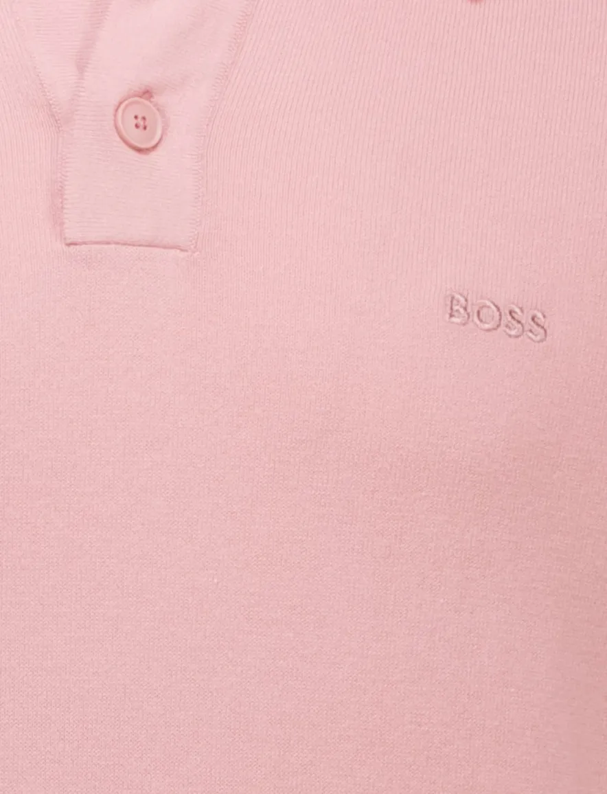 Hugo Boss Orange polo roze met boord