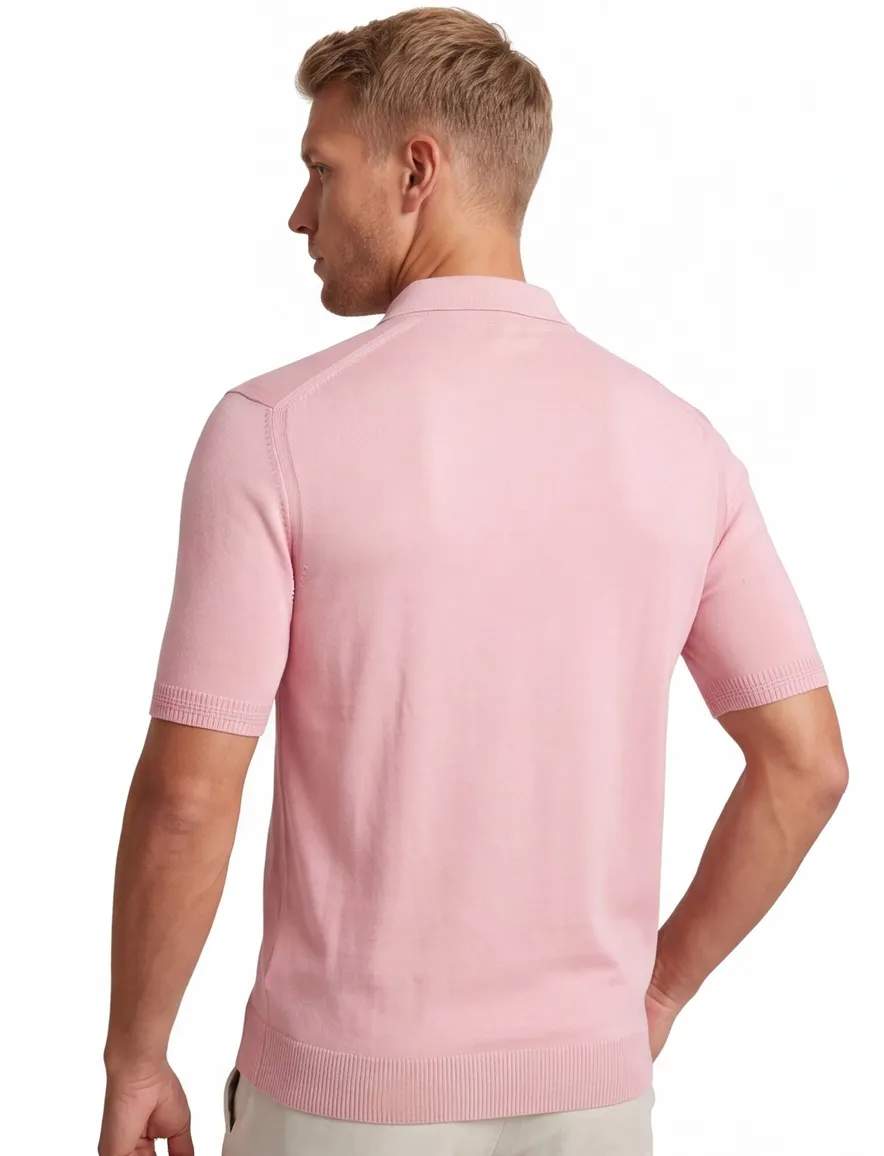 Hugo Boss Orange Asac P polo roze met boord