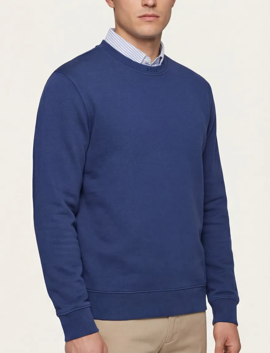 Hugo Boss Orange We Dye trui blauw
