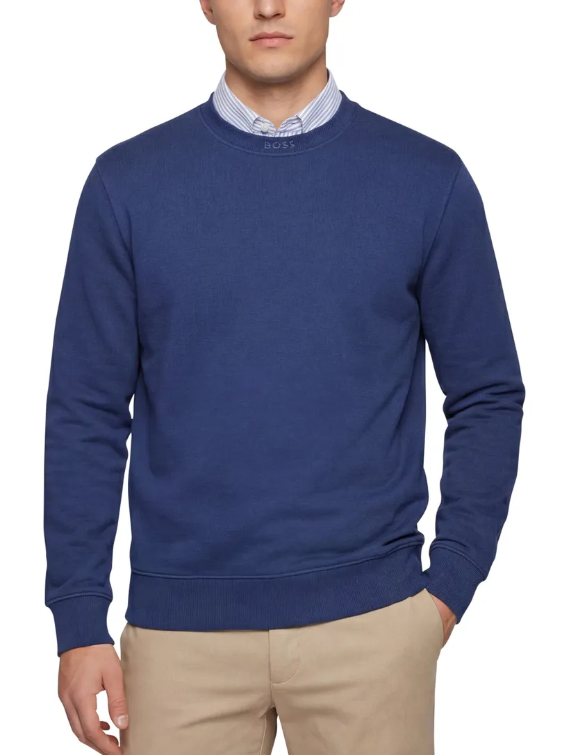 Hugo Boss Orange We Dye trui blauw effen
