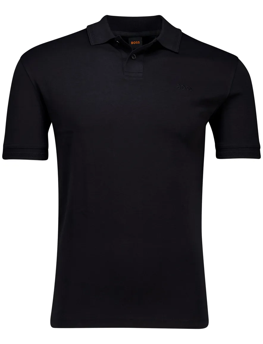 Boss Orange Polo Interlock zwart