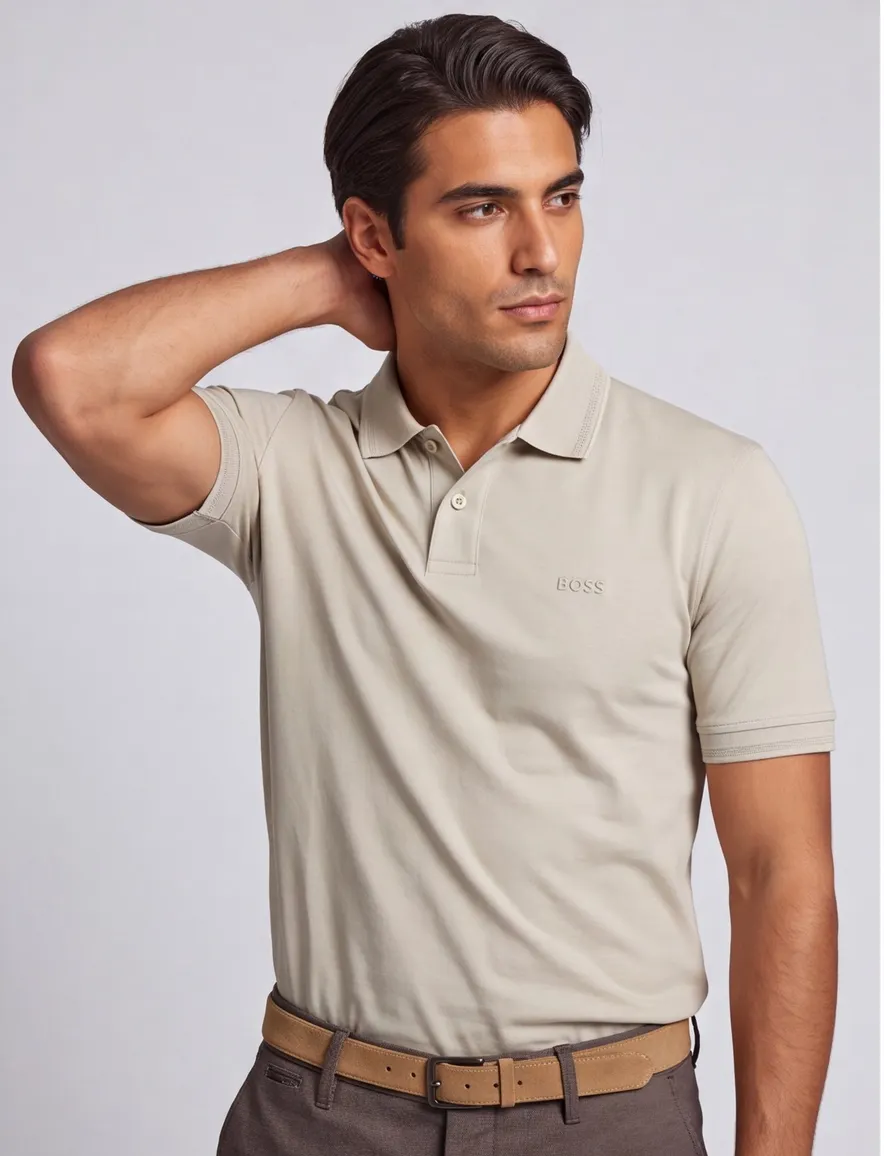 Hugo Boss Orange Pe Interlock polo licht groen