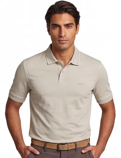 Hugo Boss Boss Orange Pe Interlock polo lichtgroen normale fit katoen