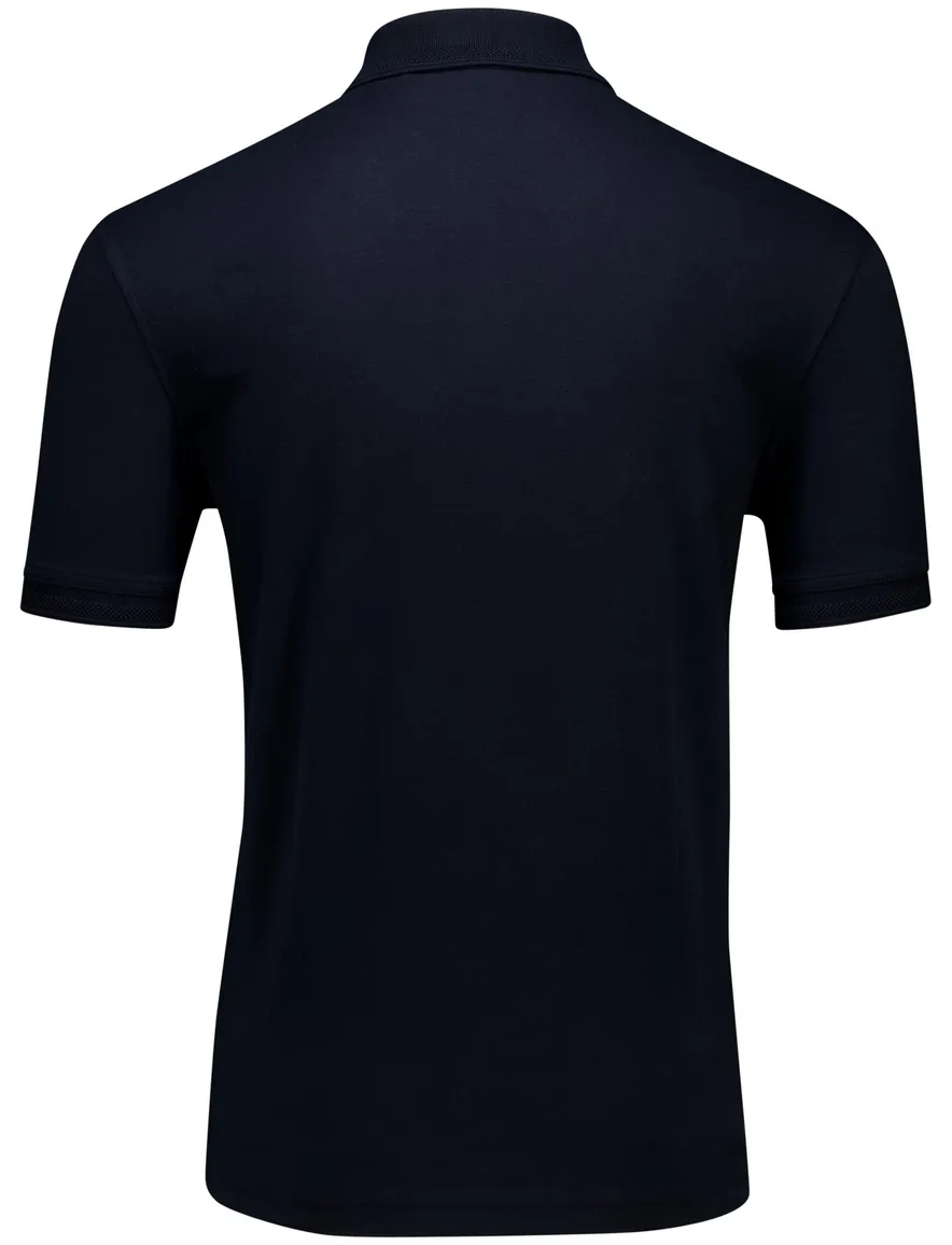 BOSS polo korte mouw donkerblauw PE Interlock