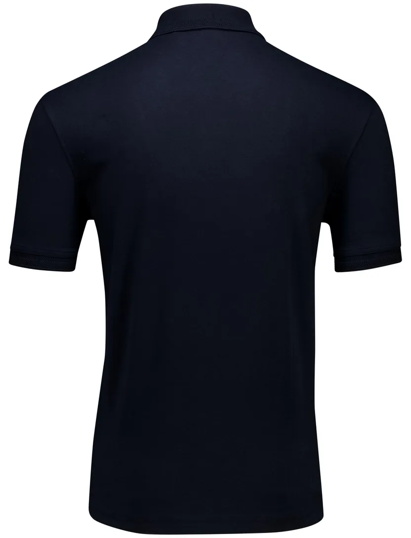 katoenen Boss polo korte mouw donkerblauw effen