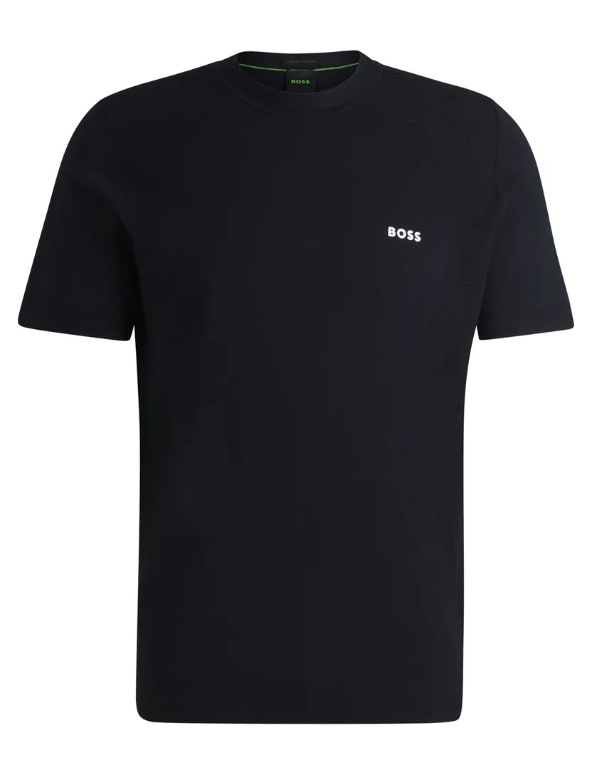 BOSS Green t-shirt zwart effen
