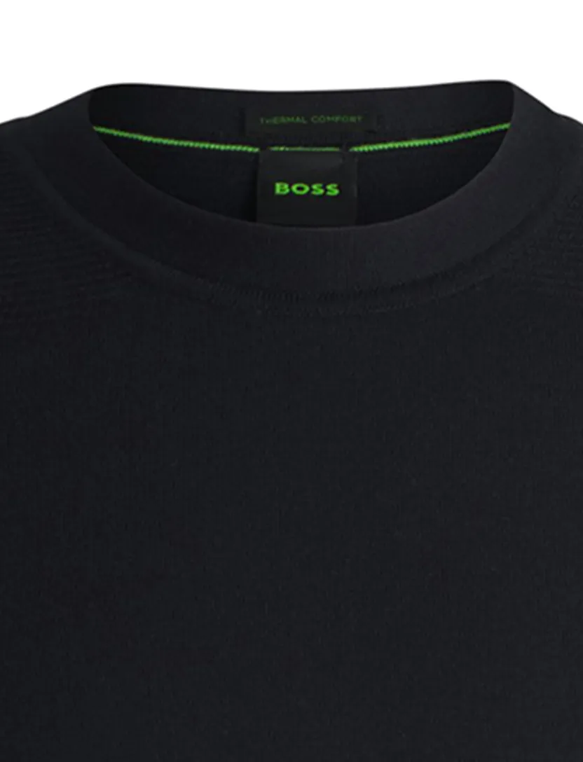 BOSS Green t-shirt zwart effen