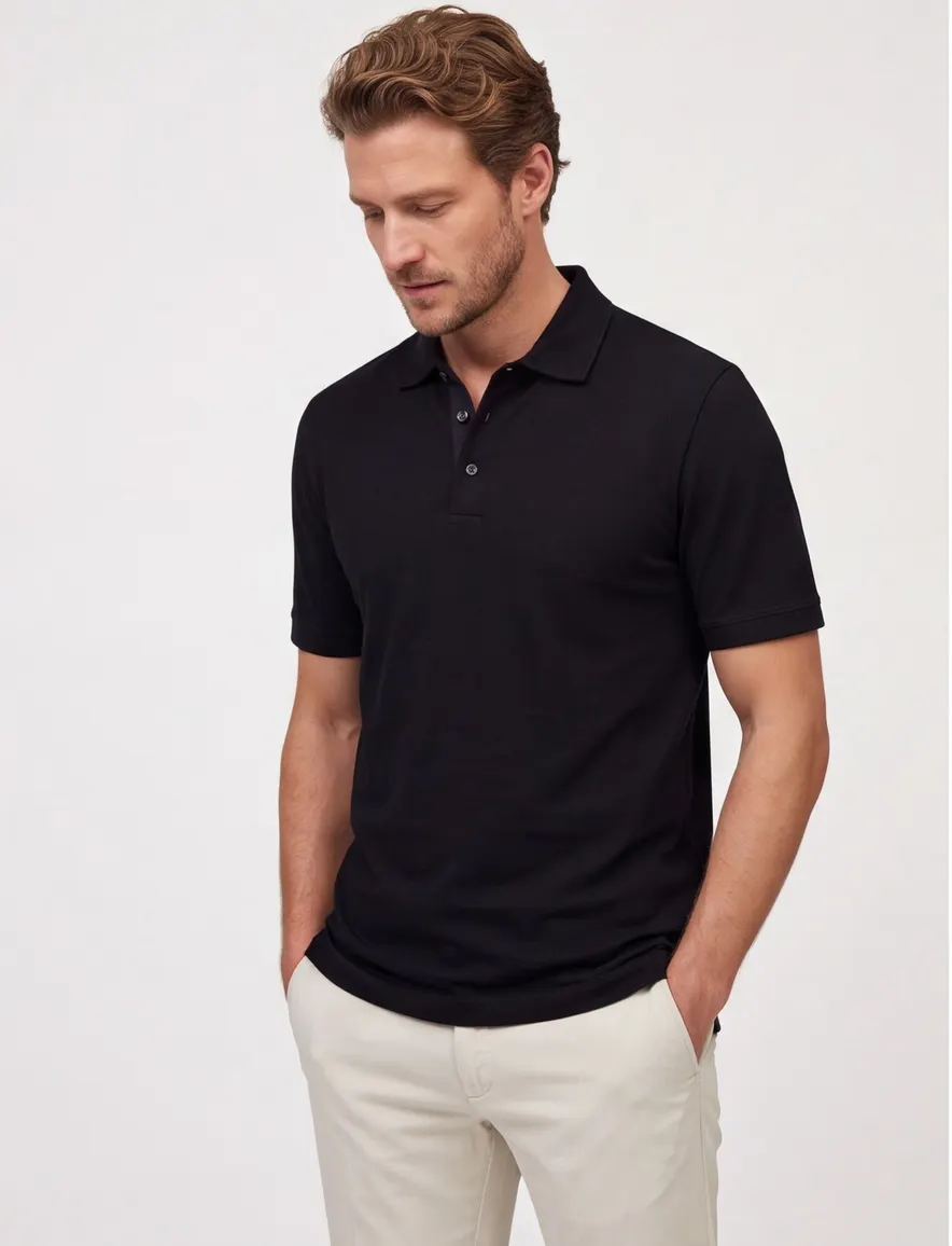 Boss Black H-Press poloshirt korte mouw zwart 3-knoops