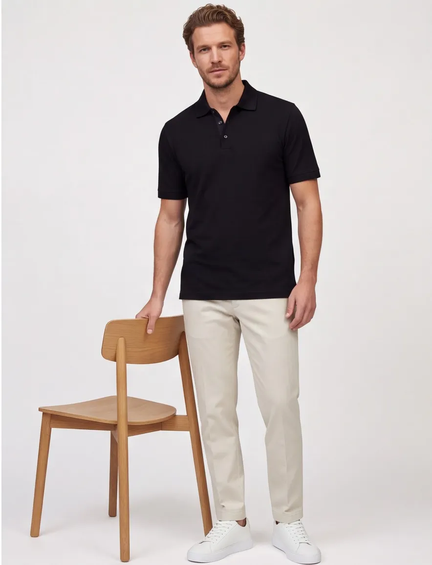 Boss Black H-Press poloshirt korte mouw zwart 3-knoops