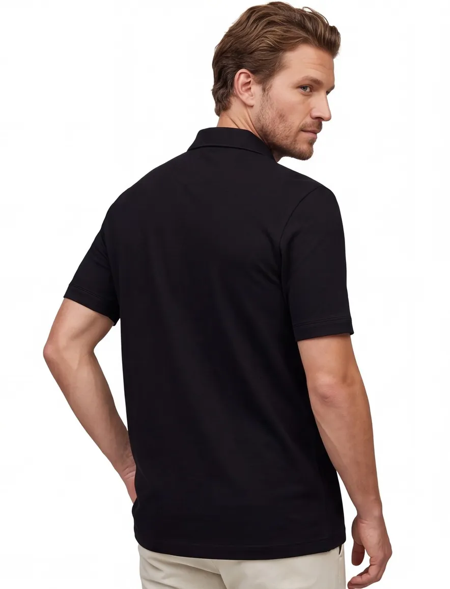 Boss Black H-Press poloshirt korte mouw zwart 3-knoops