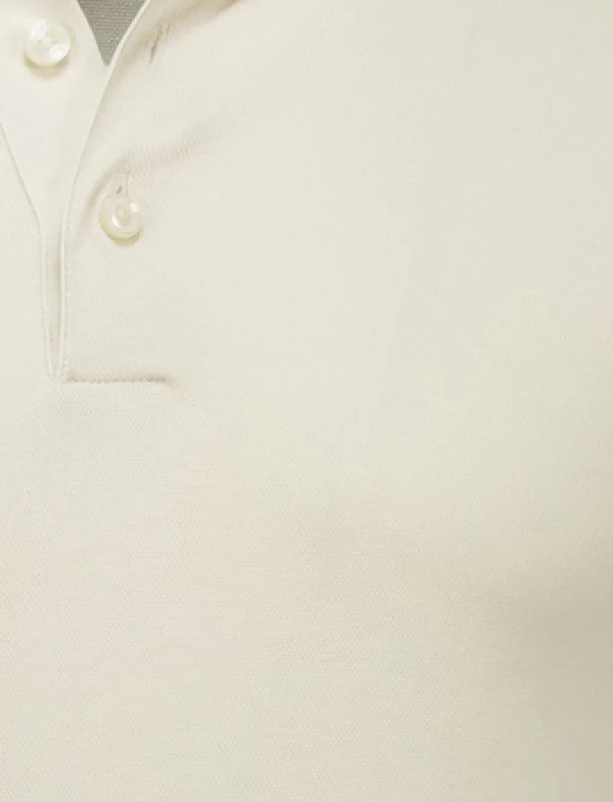Boss Black H-Press poloshirt korte mouw creme 3-knoops