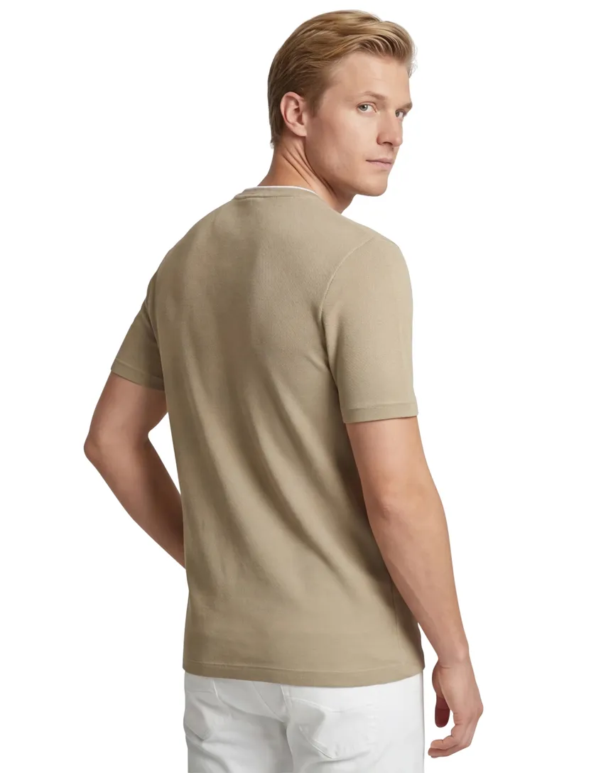 BOSS Black H-Thompson t-shirt beige katoen