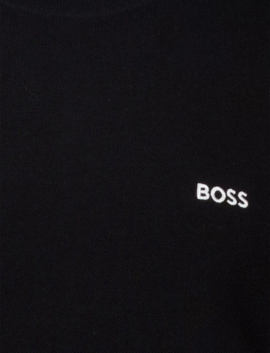 Boss green taddy t-shirt katoen effen zwart normale fit