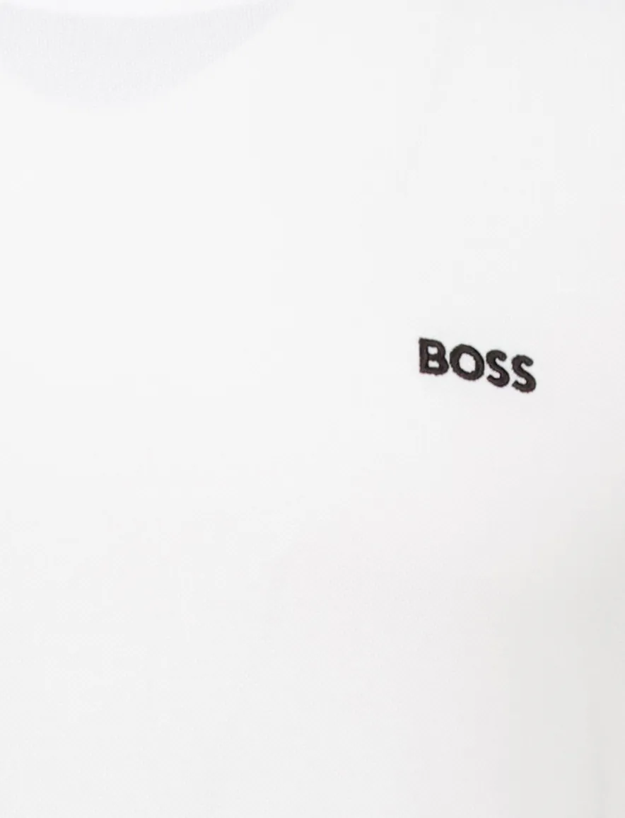 Boss Green taddy t-shirt wit effen normale fit katoen
