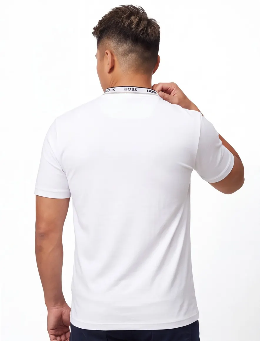Boss Green taddy t-shirt wit effen