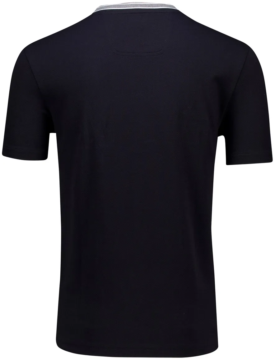 Boss Green T-shirt Taddy Tee donkerblauw effen pique