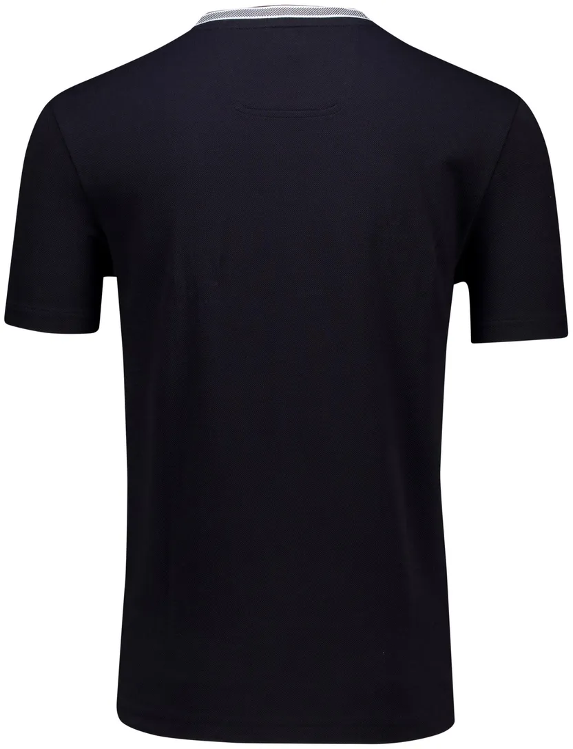 Boss Green T-shirt Taddy Tee donkerblauw pique normale fit