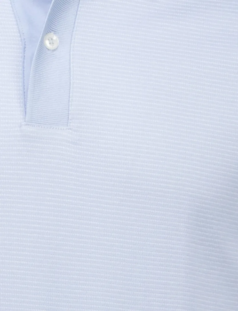 Katoenen Boss Black H-parlay polo lichtblauw effen normale fit