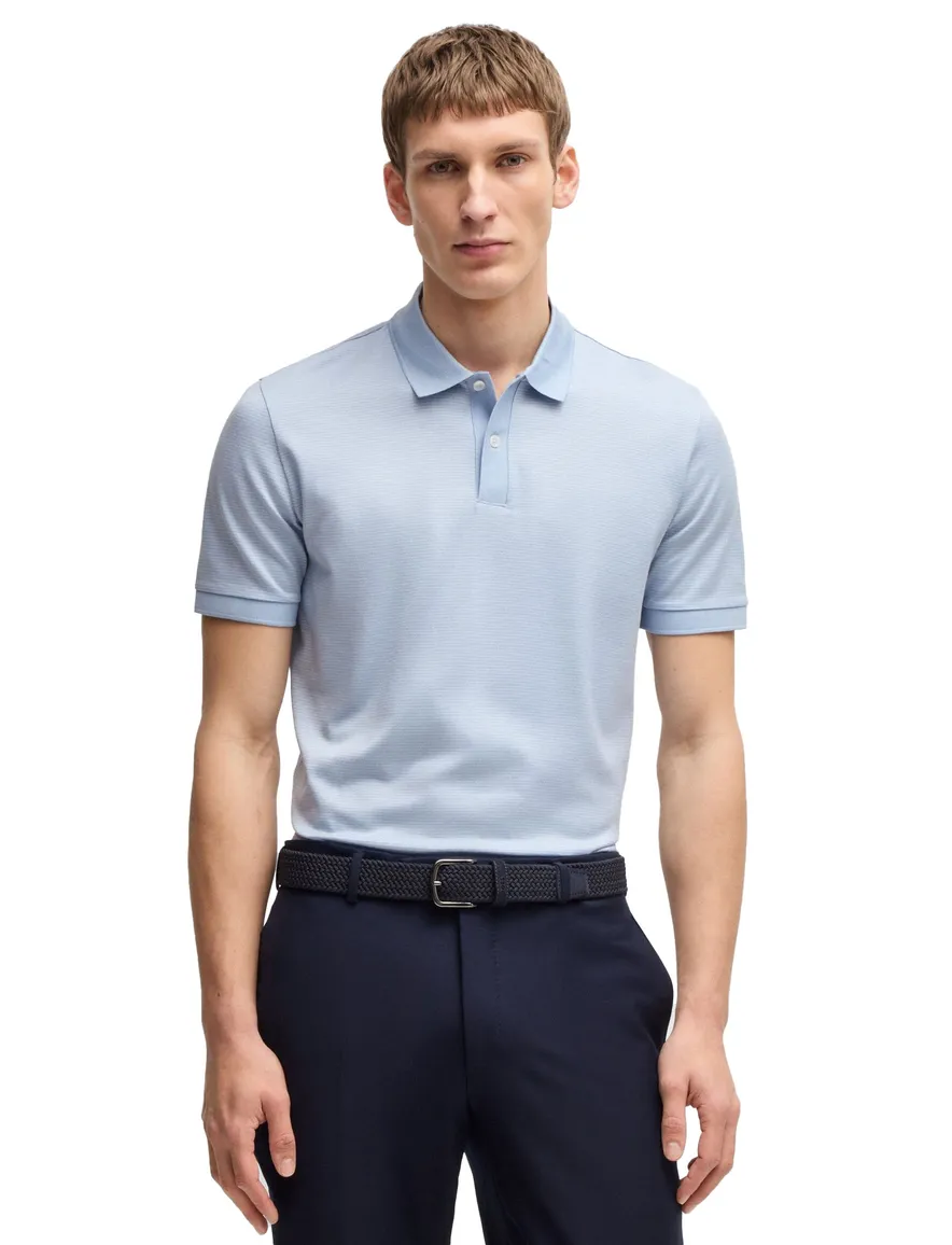 Hugo Boss Black H-parlay polo lichtblauw