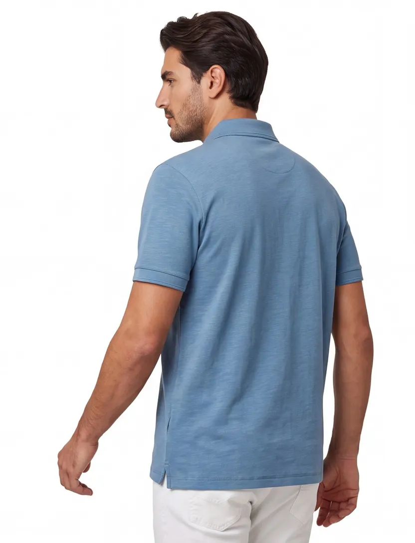 BOSS Orange poloshirt blauw effen