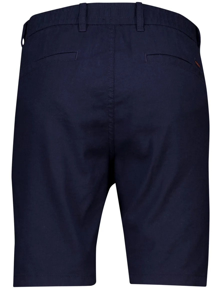 Boss Orange Chino donkerblauw effen linnen