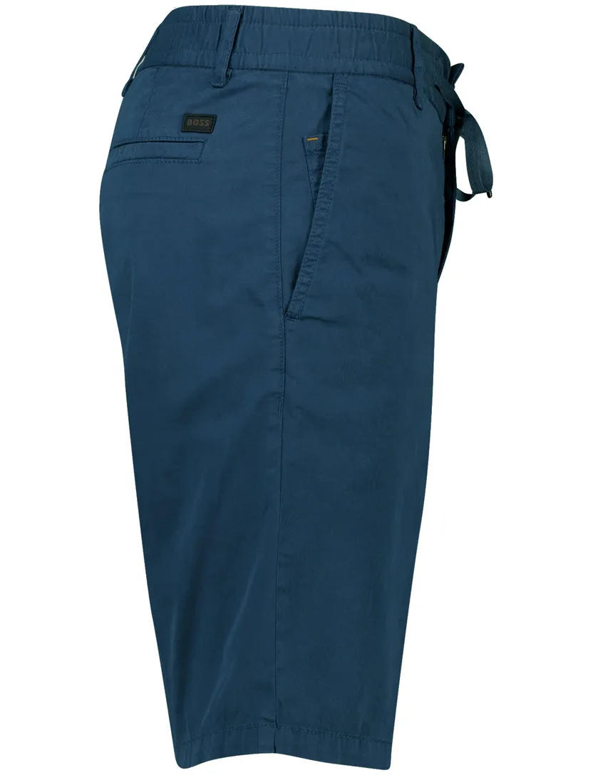 bermuda BOSS Tapered Fit katoen blauw