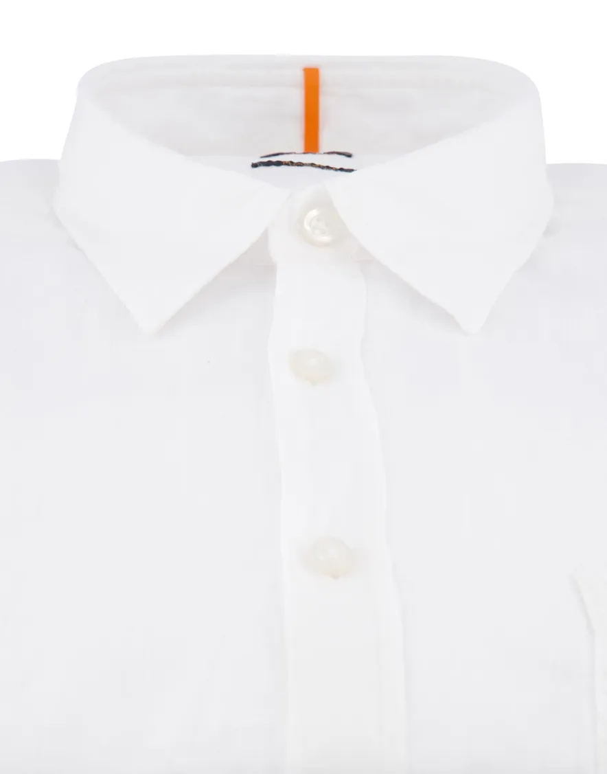 Hugo Boss Orange overhemd wit lange mouw 100% linnen