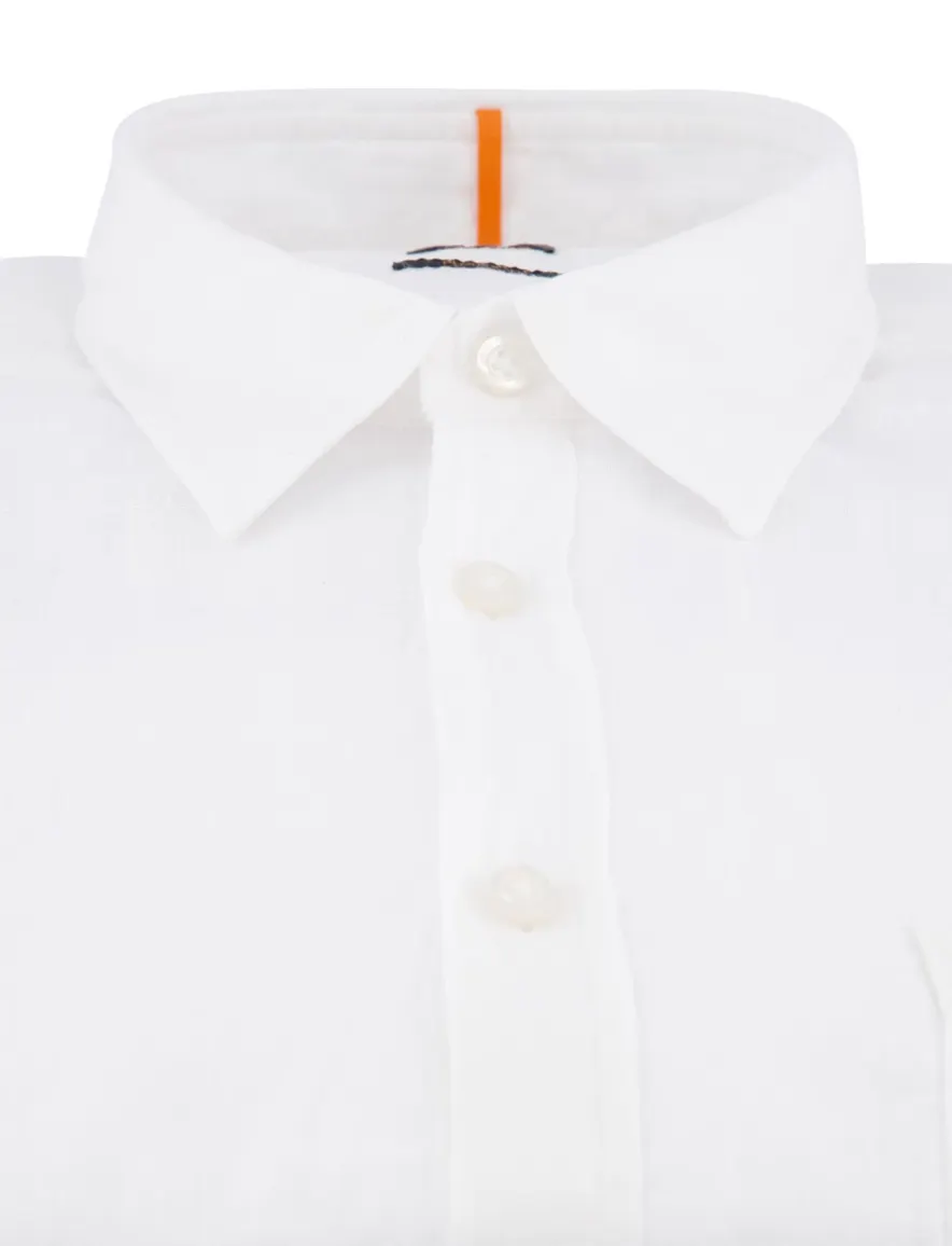 Hugo Boss Orange overhemd wit lange mouw 100% linnen